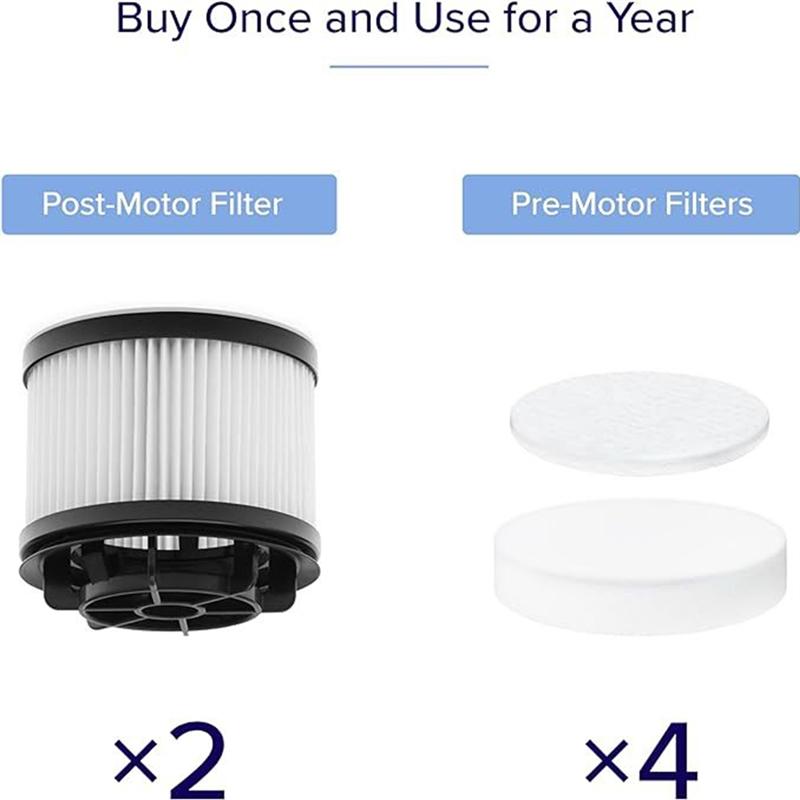 AD23-Compatible For Levoit LVAC-200 Vacuum Cleaner Replacement Parts Accessories Pre-Motor Filter Post-Motor Filter