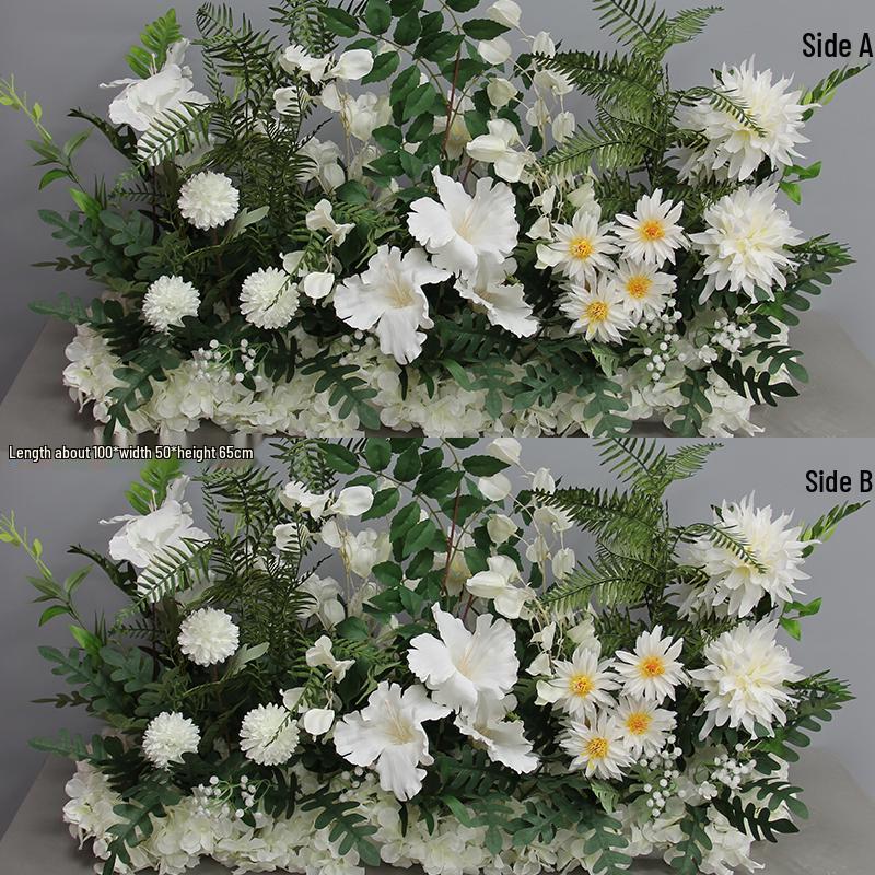 Wedding Aisle Blue Artificial Flower Row Decoration