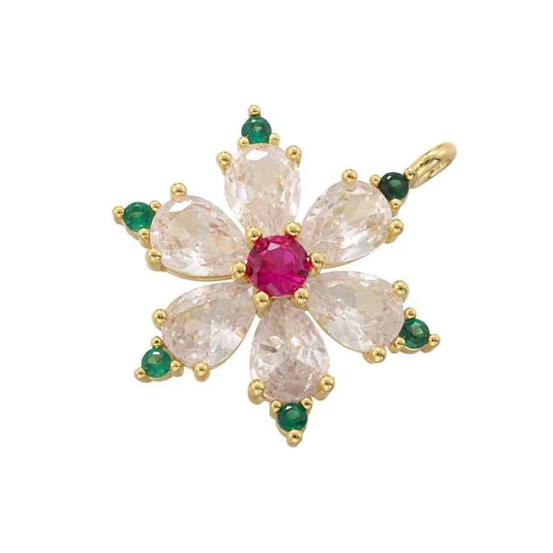 ZHUKOU Christmas Tree Snow Christmas Charms Pearl Christmas Charms for Jewelry Making Handmade Jewelry Accessory VD1394