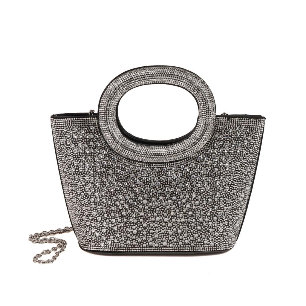 Shiny Rhinestone Bag, Dinner Bag, Fashion Colored Diamond Women's Bag, High-end Full Diamond Design Handbag