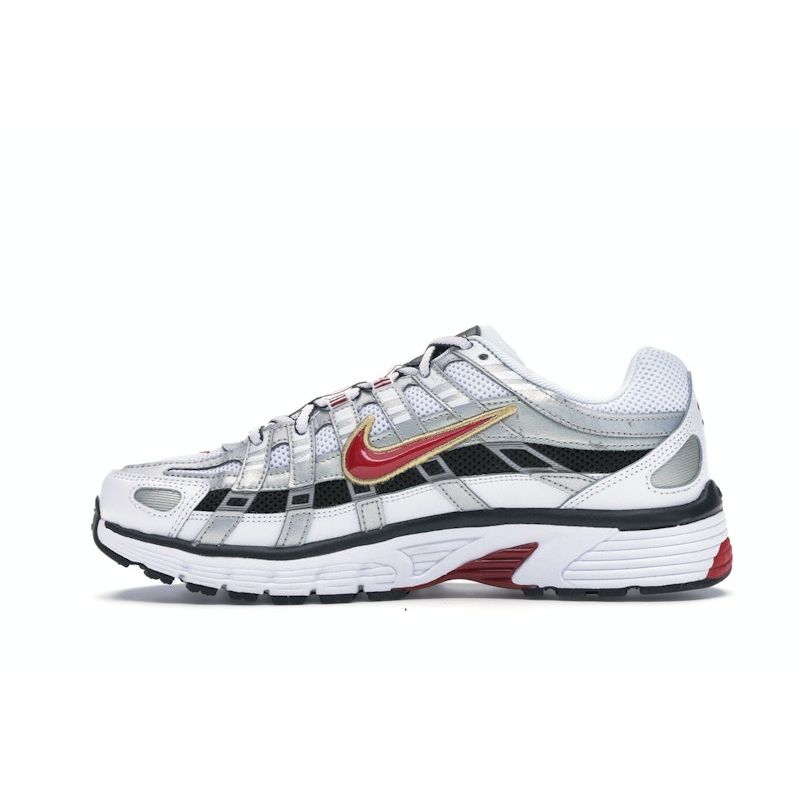 Nike P-6000 CNPT Metalíza Stříbrná Červená Dámské Tenisky Bílá-University-Červená BV1021-101