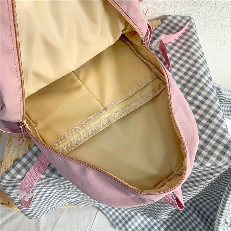 Japansk High School Jenter Ryggsekk Skolevesker for Tenåringsjenter Flere Lommer Ny Kawaii Ryggsekk Kvinner Harajuku Søt Mochila