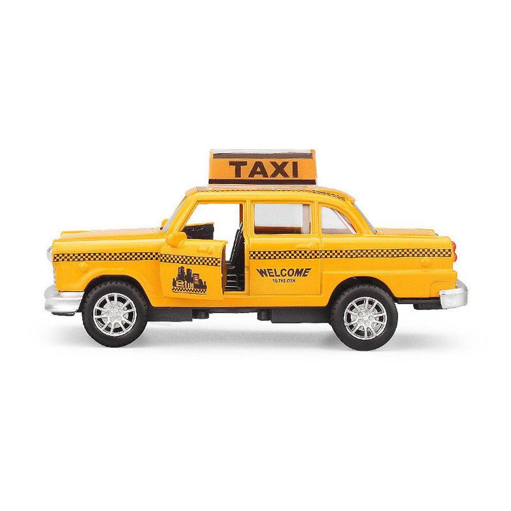 Plastic Miniature Toy Car Zinc Zinc Zinc Alloy Taxi Car Car Fashion Taxi Model Toy  Parent-child