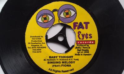 7inch Record SINGING MELODY FEAT FIONA - Baby Tonight NONE Fat Eyes Record 1999 Jamaica Reggae, Ska & Dub Used