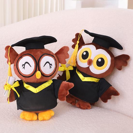 Graduation Owl Bear Doll Cute Plush Class of 2025 Gift for Her