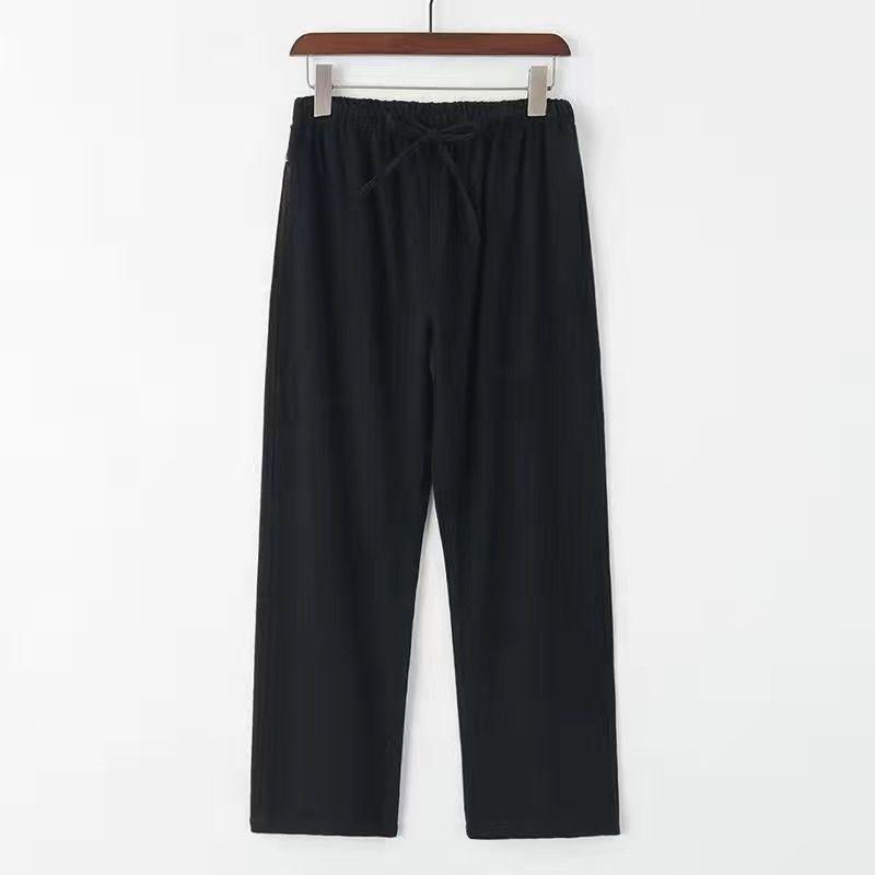 Men's Summer Thin Cotton & Linen Chinese Style Casual White Pants