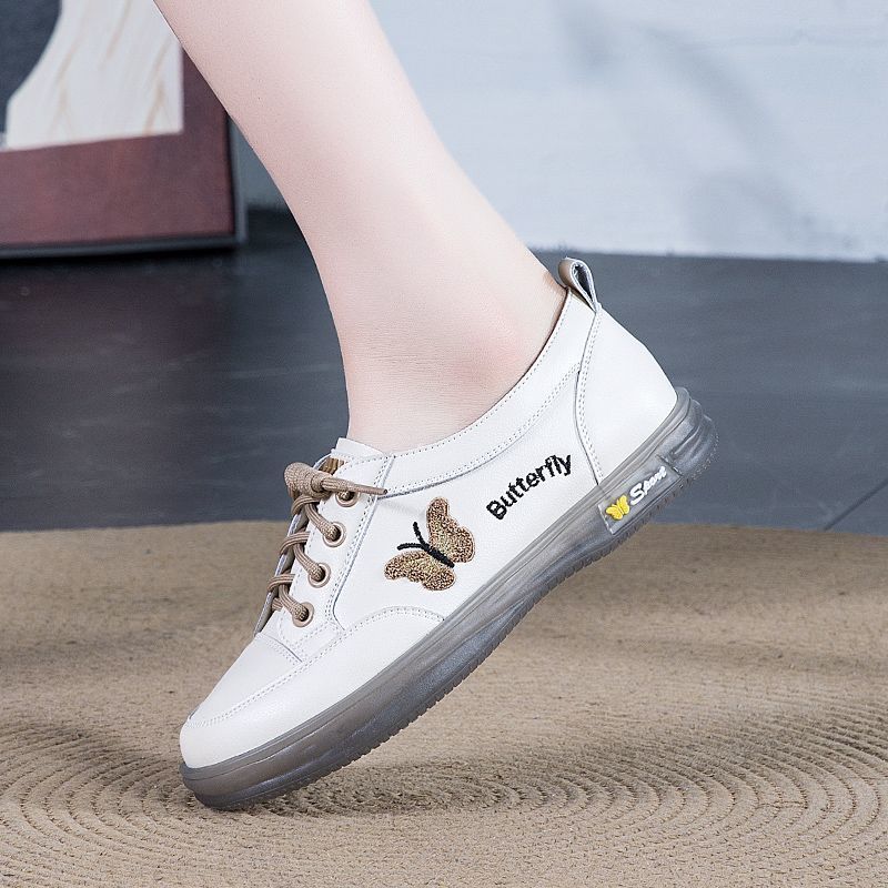 

Fashionable Women s Slip-On Soft Sole Casual Shoes Spring round Toe Low Heel Flat Bottom Shoes Easy to Wear All Match 41