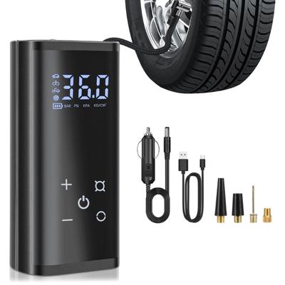 High Efficiency 120PSI Bicycles Air Pumps with Digital Display & Emergency LED Lamp Air Compressor for Multifunction Use