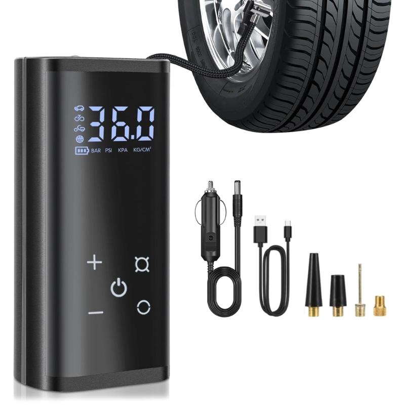 

Multifunction 120PSI Electric Air Pumps with Rechargeable Battery Fast Inflation Pump for Cars Bicycles & Outdoor Activities 1