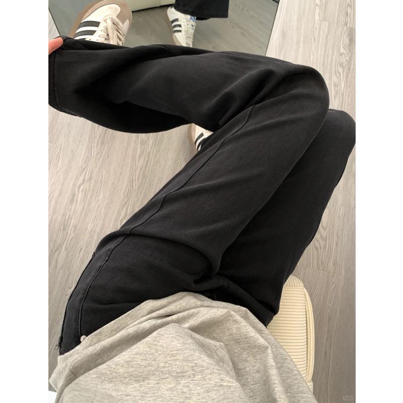 Women's Plus Size Fleece-Lined Micro Flare Jeans: Winter Slimming Loose Wide Leg Pants