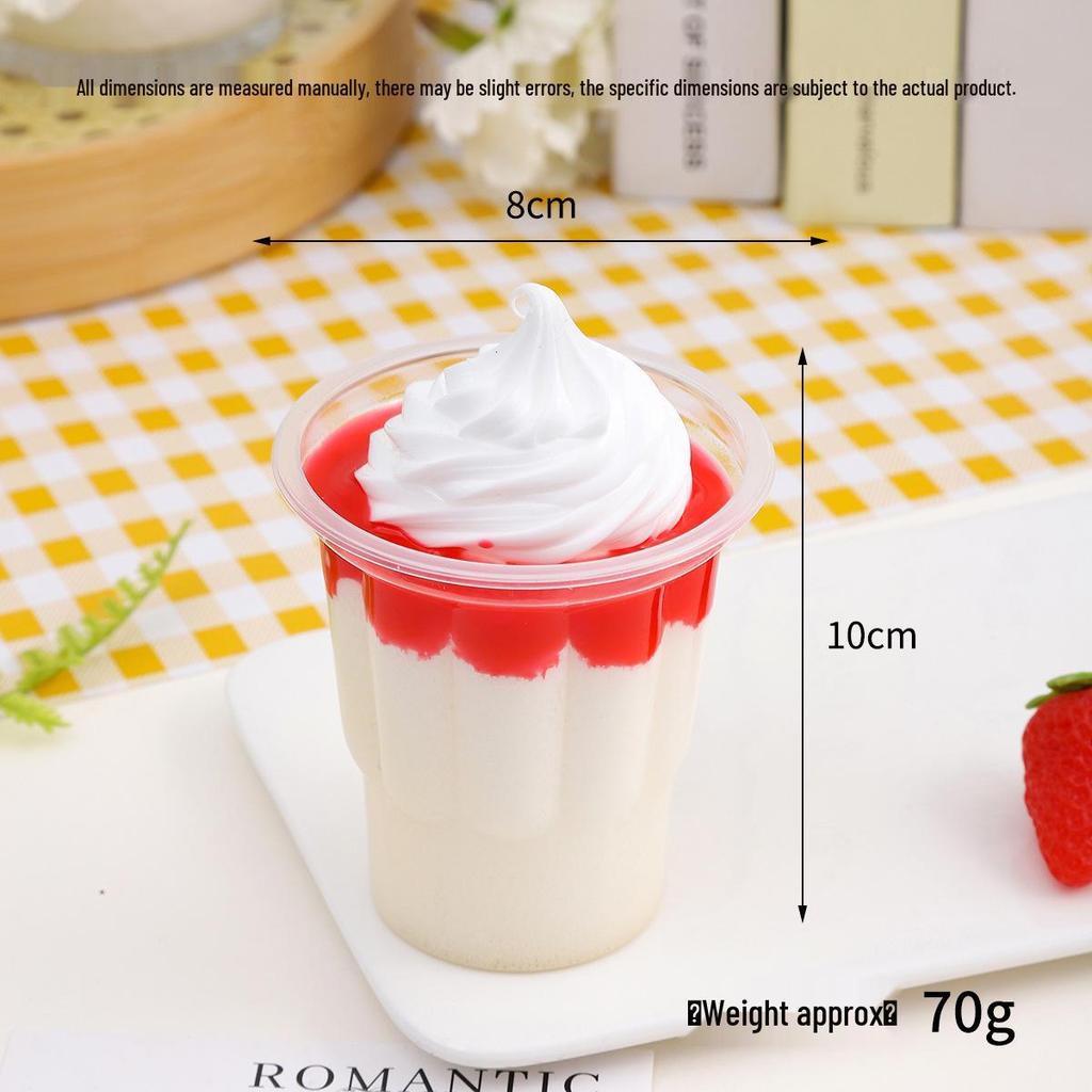 PU Simulation Sundae Cup: Ice Cream Display Props for Photography