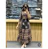 Indian Bollywood Printed Cotton Anarkali Kurta Pant Dupatta Set Women Designer Top Tunic Salwar Suit