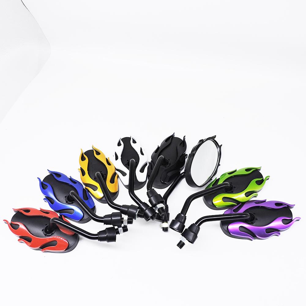 

Universal Motorcycle Flame Mirror Rear View Mirror Motorbike Mirror Motor Mirror For Ducati Honda Hyosung Triumph Suzuki Yamaha