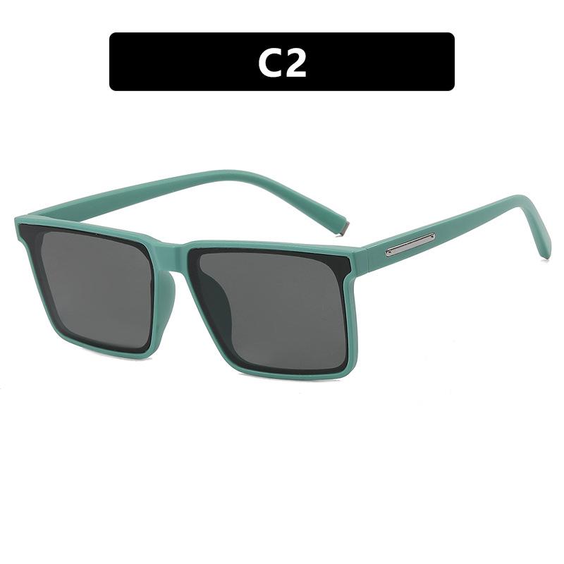 Square Sunglasses Trendy Big Face Sunglasses Uv Protection Simple Photo High-End Sunglasses