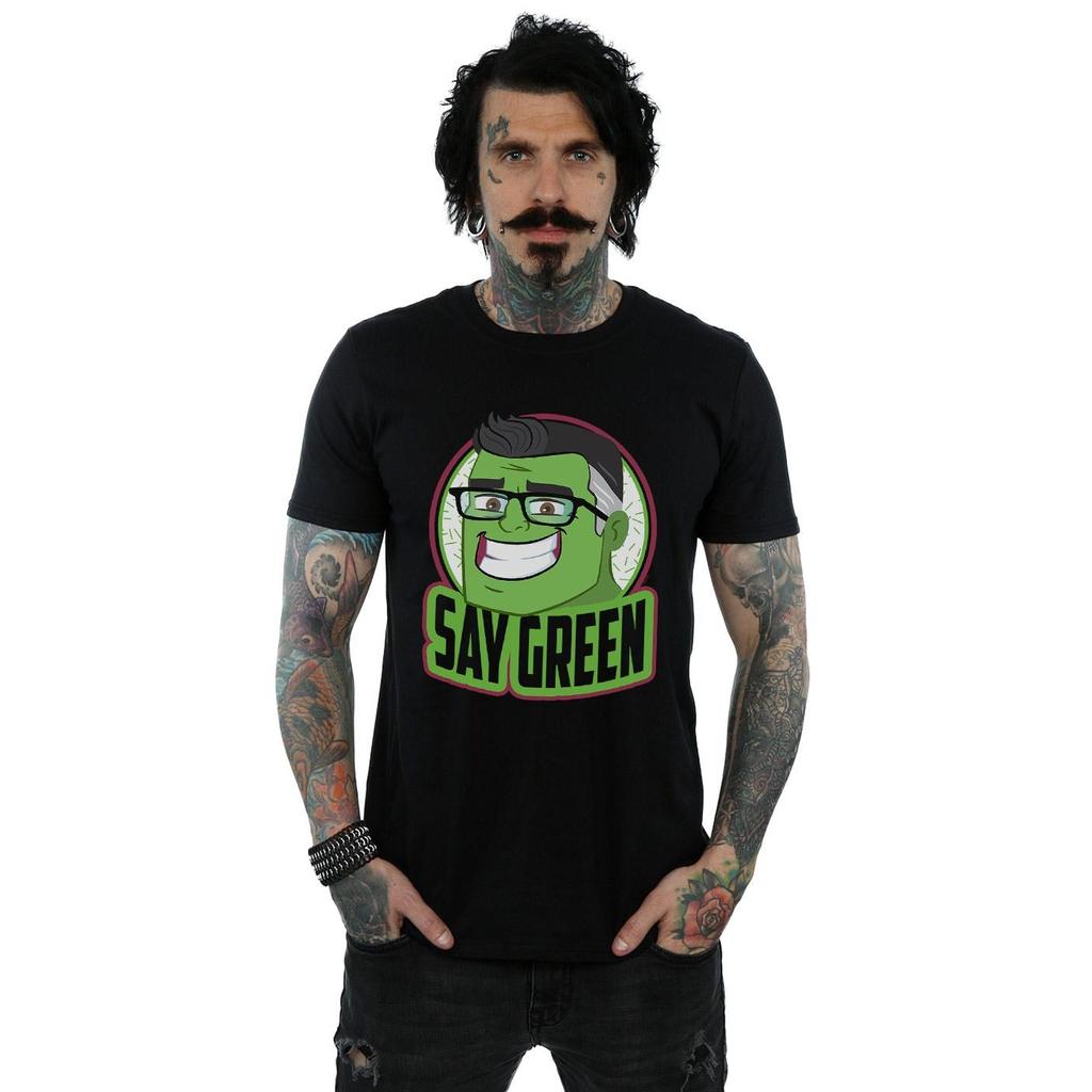 Marvel Mens Avengers Endgame Hulk Say Green T-Shirt