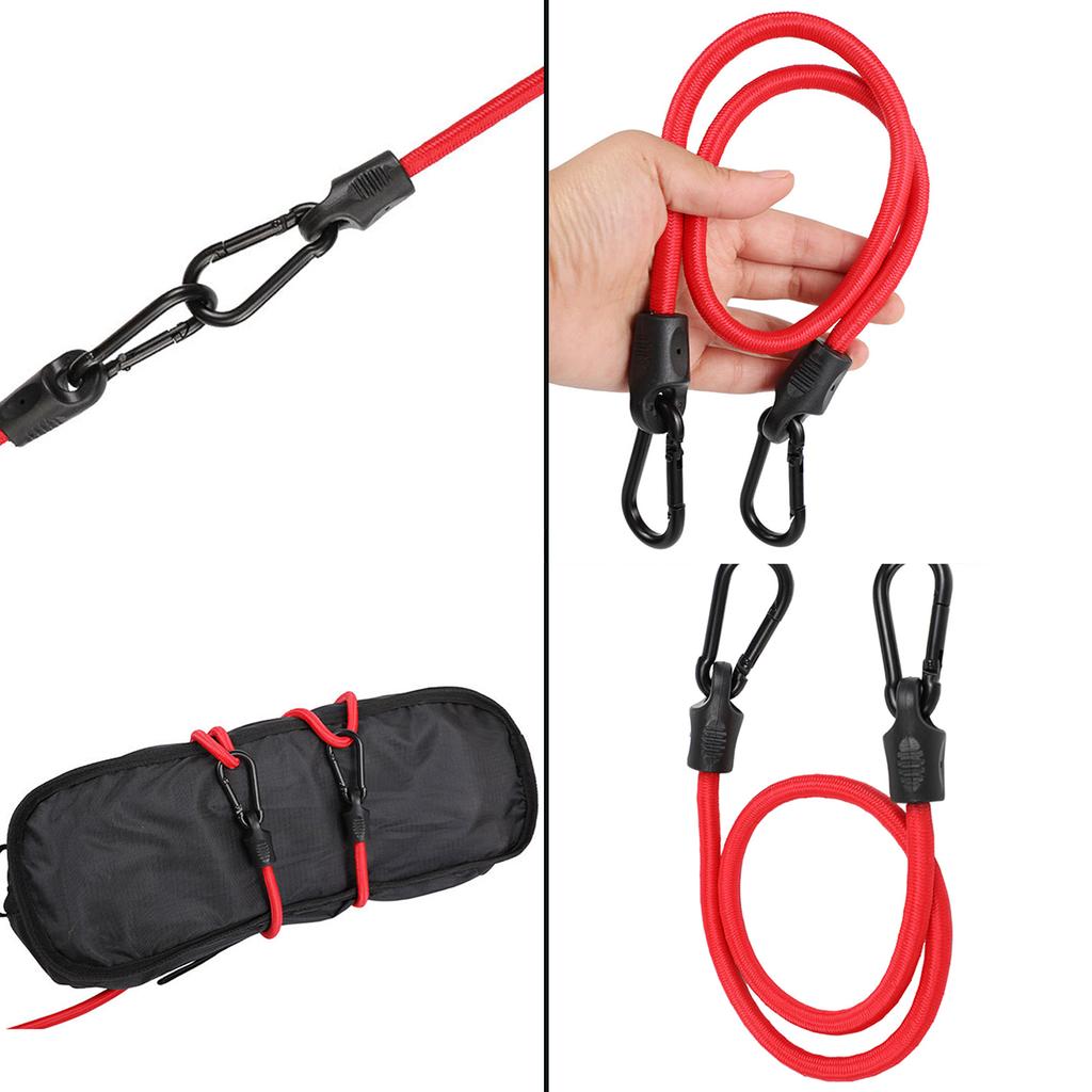 Napínací popruh s karabinou Bungee šňůra Gumový napínák Expandér Vázací popruh Popruh na zavazadla s karabinou
