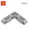 Non-Toxic 58Pcs/Lot 9686W 1X4 Right Angle Steering With 7Holes Block Moc Color Accessories Compatible With Brick Diy Children'S Toy