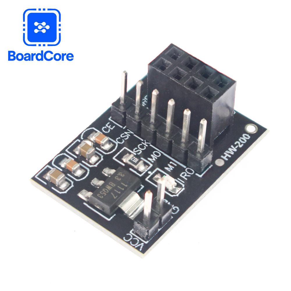 

Wireless Module Adapter Board 3.3V Wireless Module for 8Pin NRF24L01 Wireless Transceive Module for Smart Car/Robot DIY Projects NRF24L01-board