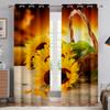 Beautiful Sunflower Sea of Flowers Curtains Living Room Bedroom Kitchen Balcony Window Decor 2 Panel Landscape