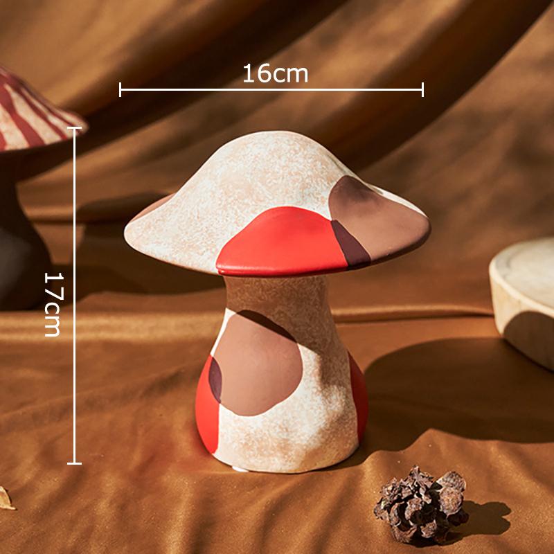 

Colored Mushrooms Ceramic Statue Desk Decoration Abstract Artwork Ornaments Creative Mushrooms Sculpture Room Aesthetic Decor