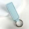Simple PU Leather Keychain Soft Touch Solid Color Mini Key Holder Fashion Bag Pendant Decor for Daily Use