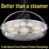 Multi-functional Stainless Steel Steamer Basket with Handle