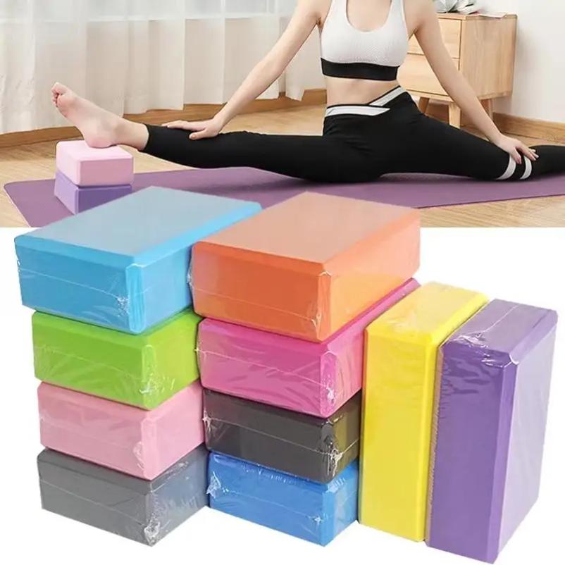 2Pcs EVA Yoga Blocks Gym Foam Brick Exercise Equipment for Fitness Dance Stretching Body Shaping