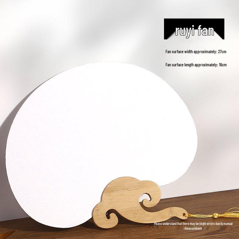 Ancient Style DIY Round Fan: Lacquered Surface with Thick Xuan Paper for Calligraphy and Hand-Painting