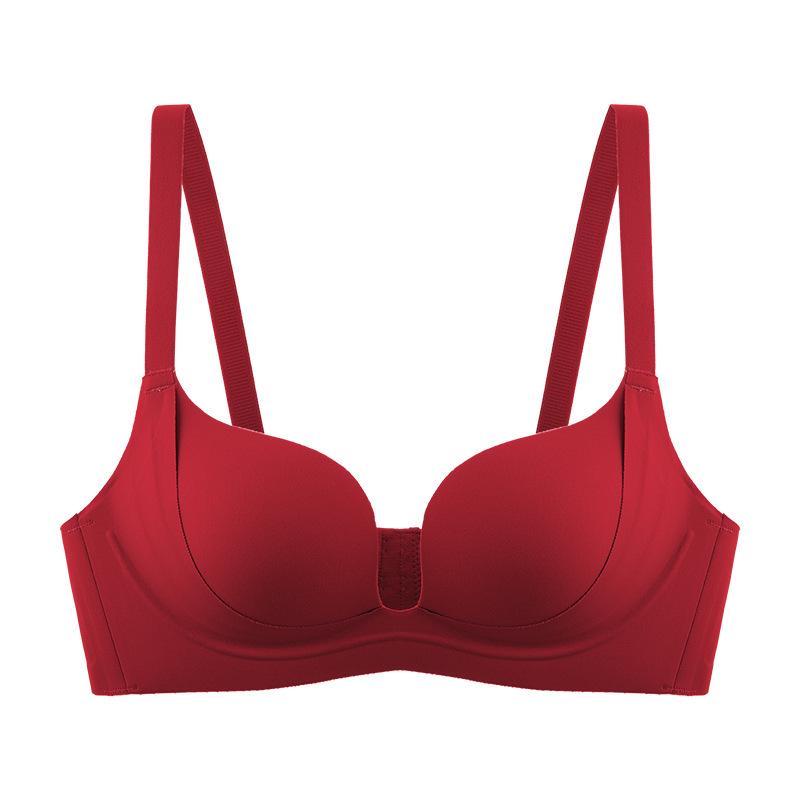 

Женский красный комплект пуш-ап бюстгальтера и трусиков - Подчеркивает грудь, Поддерживает, Утягивает бока, Дизайн с драконом, Идеален для свадеб и особых случаев. 32/70 вино красного