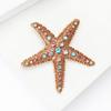 Crystals Starfish Brooch Pin For Women Versatile Fashion Jewelry Gift Party Everyday Wear