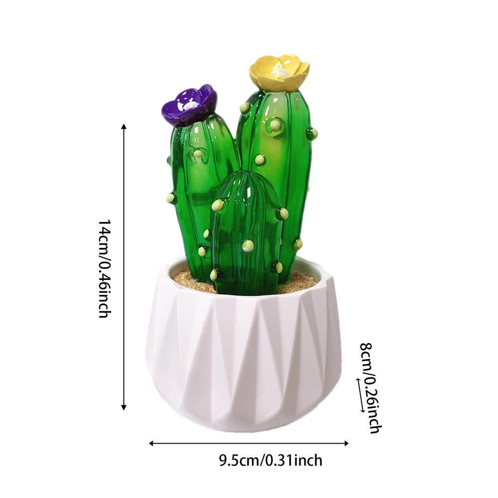 Simulation cactus home decoration artificial plant potted simulation cactus statue decoration suitable for study living room