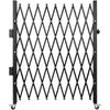 Single Folding Security Gate, 48" H X 71" W Folding Door Gate, Steel Accordion Security Gate, Flexible Expanding Security Gate, 360° Rolling Barricade