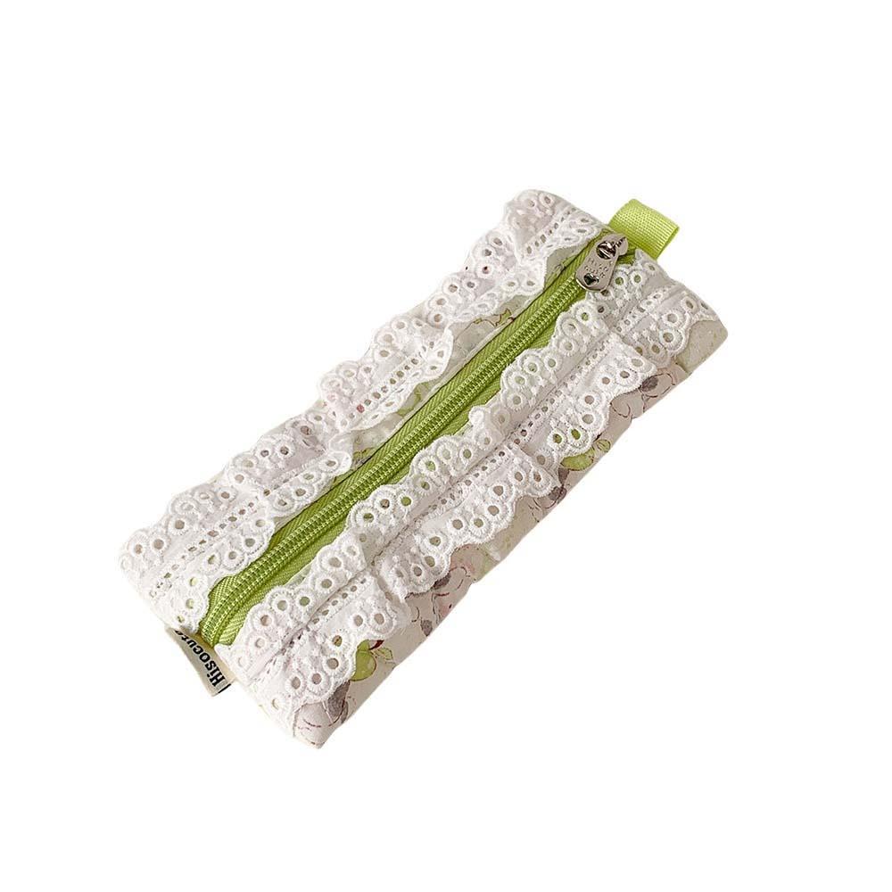 Desktop Storage Bow Stationery Bag Sweet Lace Bow Pencil Pouch Korean Style Pencil Case  Office