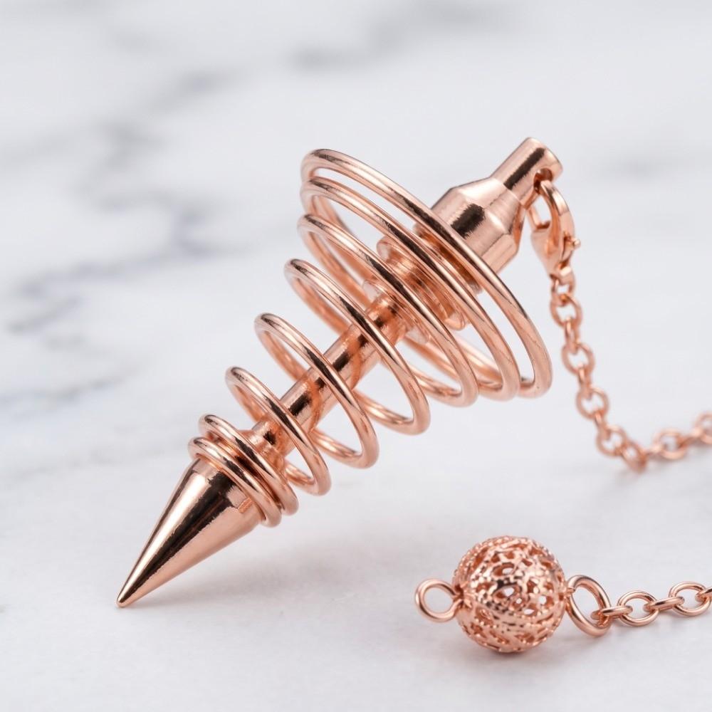 Copper Plated Metal Dowsing Pendulum 1.65x0.86 In Spiritual Pendulum Decor  Spiritual Layout