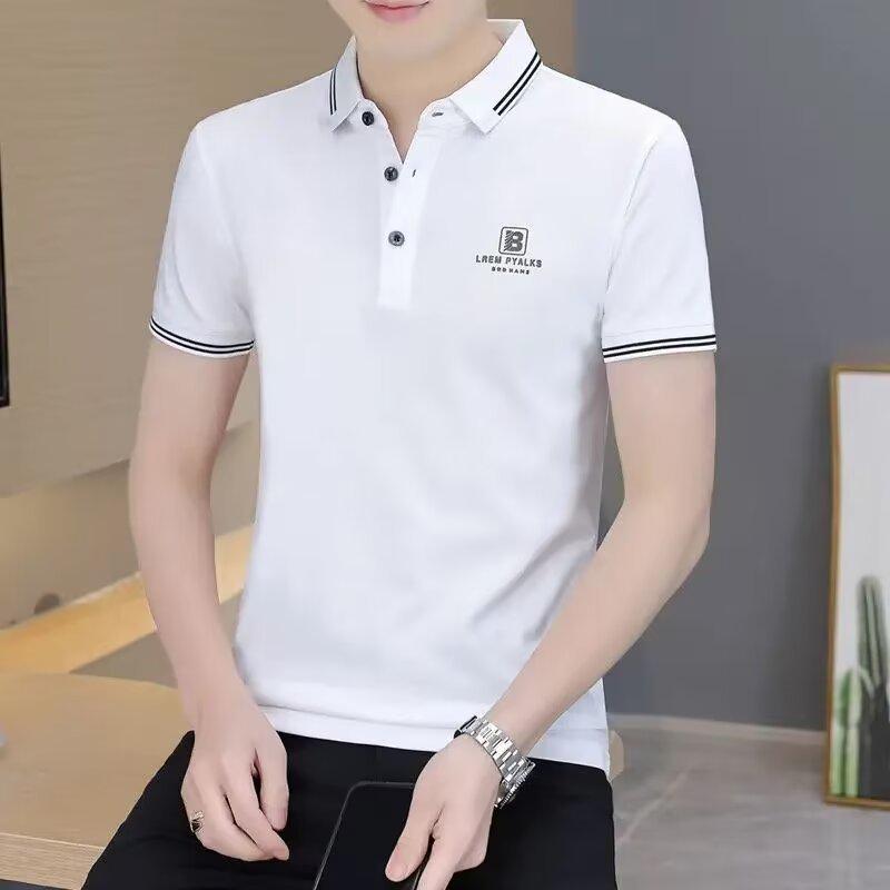 Men's Summer Short-Sleeve Polo - Stylish, Casual, and Breathable Lapel Shirt