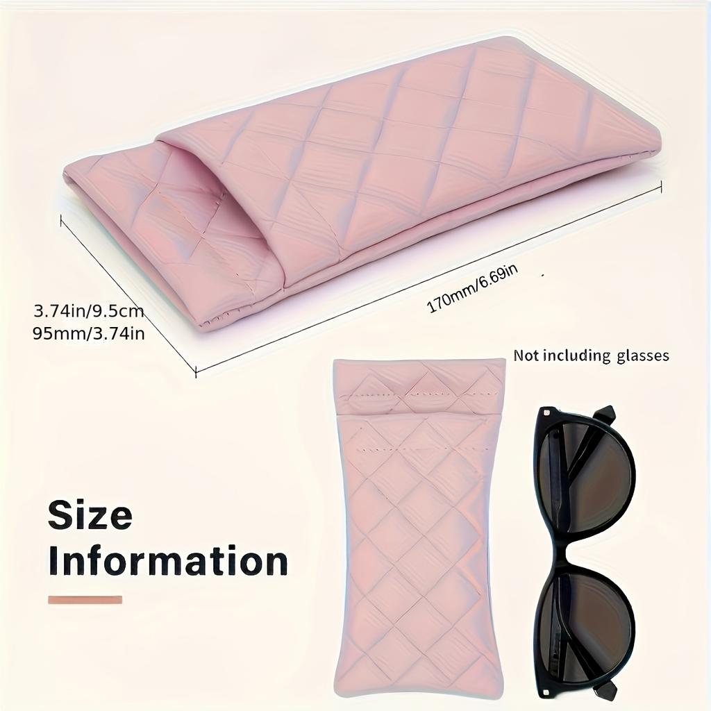 A Case for Glasses with Automatic Closure, Featuring a New Double-Layer Faux Leather Design Suitable for Storing Glasses.