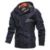 Men's Mid-Length Casual Hooded Plus Size Jacket for Spring and Autumn.