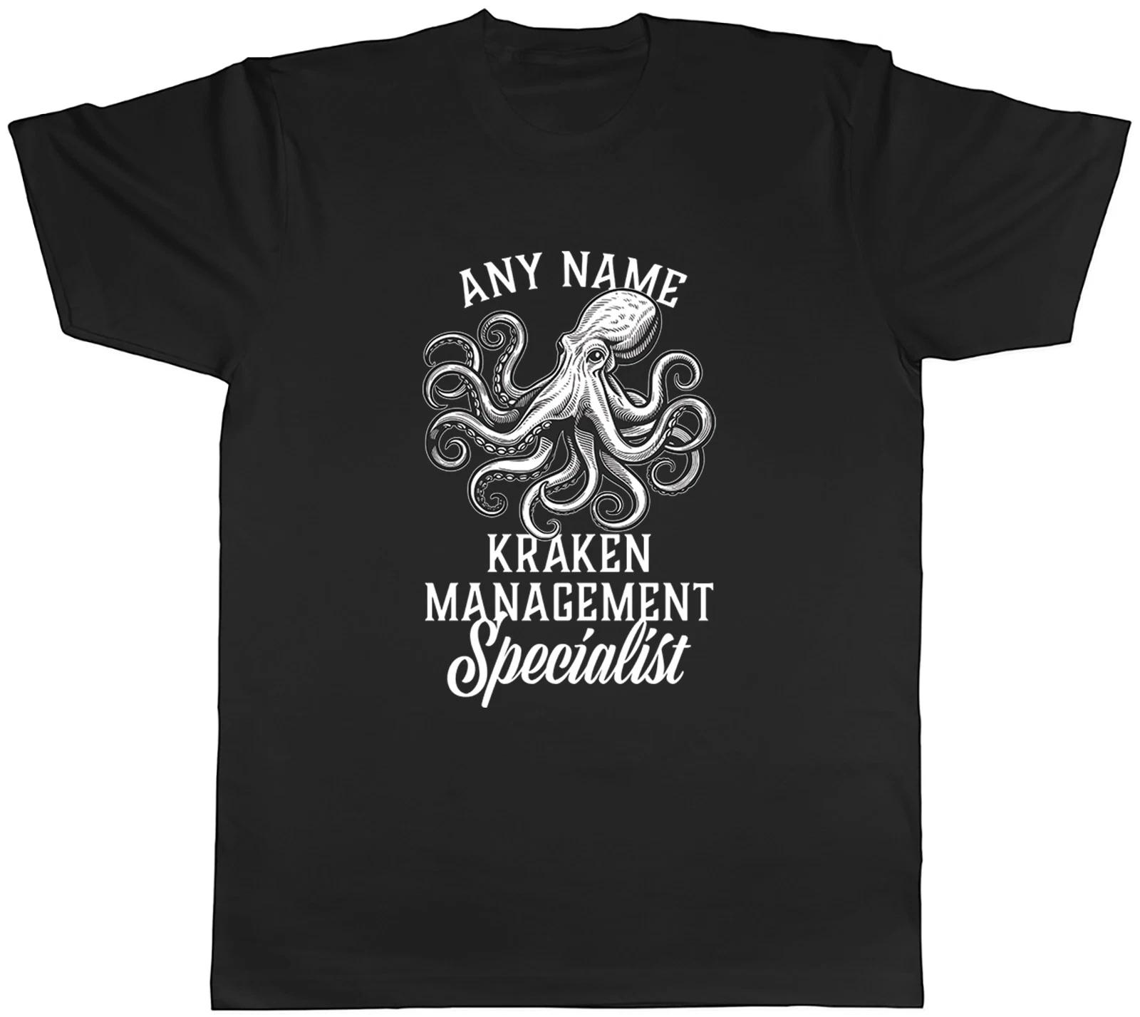 Personalised Kraken Management Specialist Octopus Mens T-Shirt Tee Gift Top XS