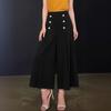ZANZEA Women Casual Elastic Waist Solid Color Loose Summer Cropped Pants