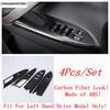Window Lift Button / Pillar A Fame / Water Cup Panel Cover Trim For Mitsubishi Eclipse Cross 2018 - Carbon Fiber Accessories