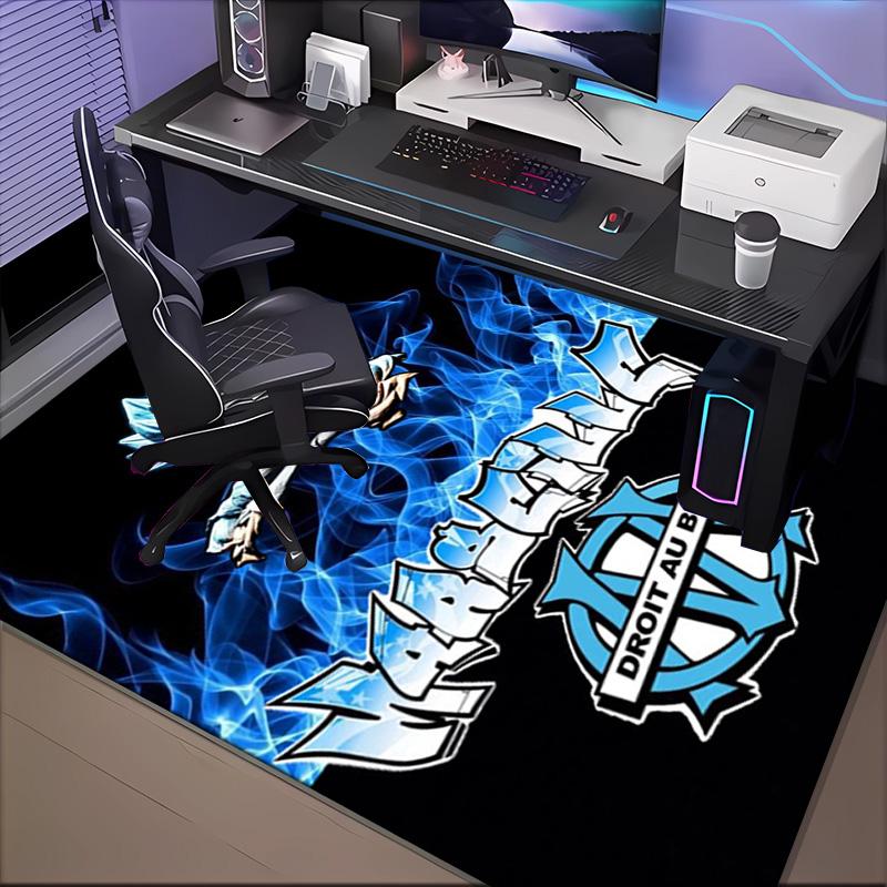 Flame Logo Design Printed Office Carpet Chair Cushion Entryway Rug, Rugs for Living Room, Bedroom Christmas gifts