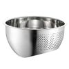 Drain with Just a Asdays Stainless 23cm Tilt! Rice-Straining Bowl, Steel, Rice-Shaping, Multi-Function, Drainer, Heat-Resistant, Dishwasher-Safe,