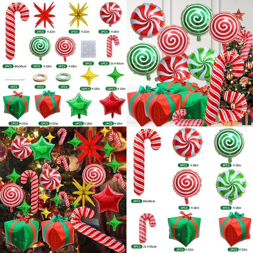 

28/40Pcs Xmas Gifts Inflatable Balloons Xmas Party Ornaments Home New Year Party Supply SET 1-40pcs