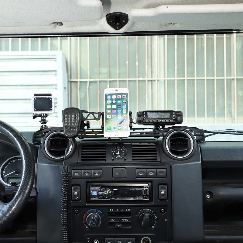 For Land Rover Defender 90 110 2004-2018 Car Center Console Phone Holder Sports Camera Bracket Radio Intercom Stand Storage Tray