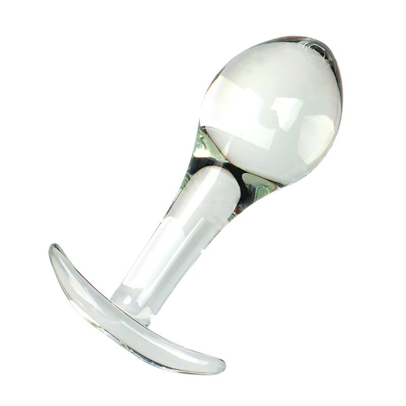 3pcs Small Anal Plug Smooth Glass Butt Plug Beginner Women Sex Toys Pink Glass Anal Plug Anchor/ Base Choose Prostate Massage