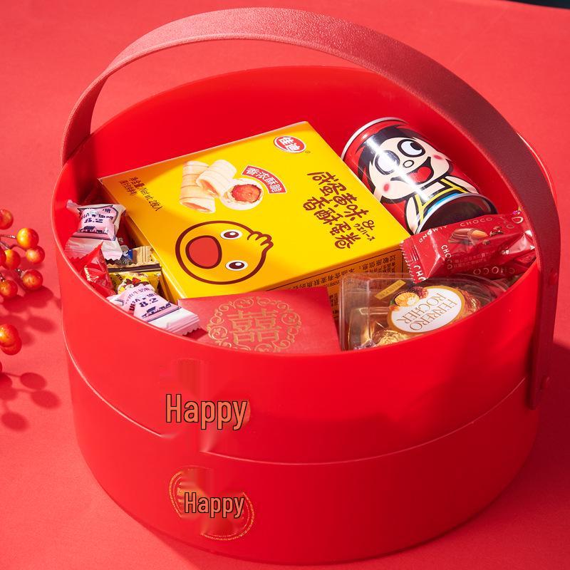 Handheld Candy Box for Weddings and Engagements - Plastic Bridesmaid Favor Box for Candy or Dried Fruit