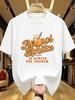 Wzm104112orange Juice Printed Plus Size Unisexs Round Neck Summer Casual Short Sleeved Street Fashion Versatile Tshirt