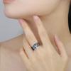 Titanium Steel Tree of Life Ring Personality Trend Hip Hop Punk Stainless Steel Smear Opening Rings for Men