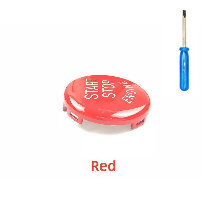 

Кнопка запуска двигателя автомобиля, сменная крышка, переключатель остановки, аксессуары, декор ключа для BMW X1 X5 X6 E71 Z4 E89 3 5 серии E90 E91 E60 E87 красный