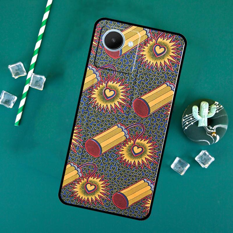 African Wax Print Design For Realme C71 C75 C55 C53 C67 C61 C33 C63 C51 10 11 12 13 14 Pro Plus C65 GT7 15 Pro Case